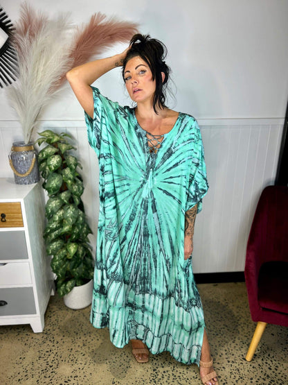 Relaxed Fit Women's Short Sleeve Maxi Dress