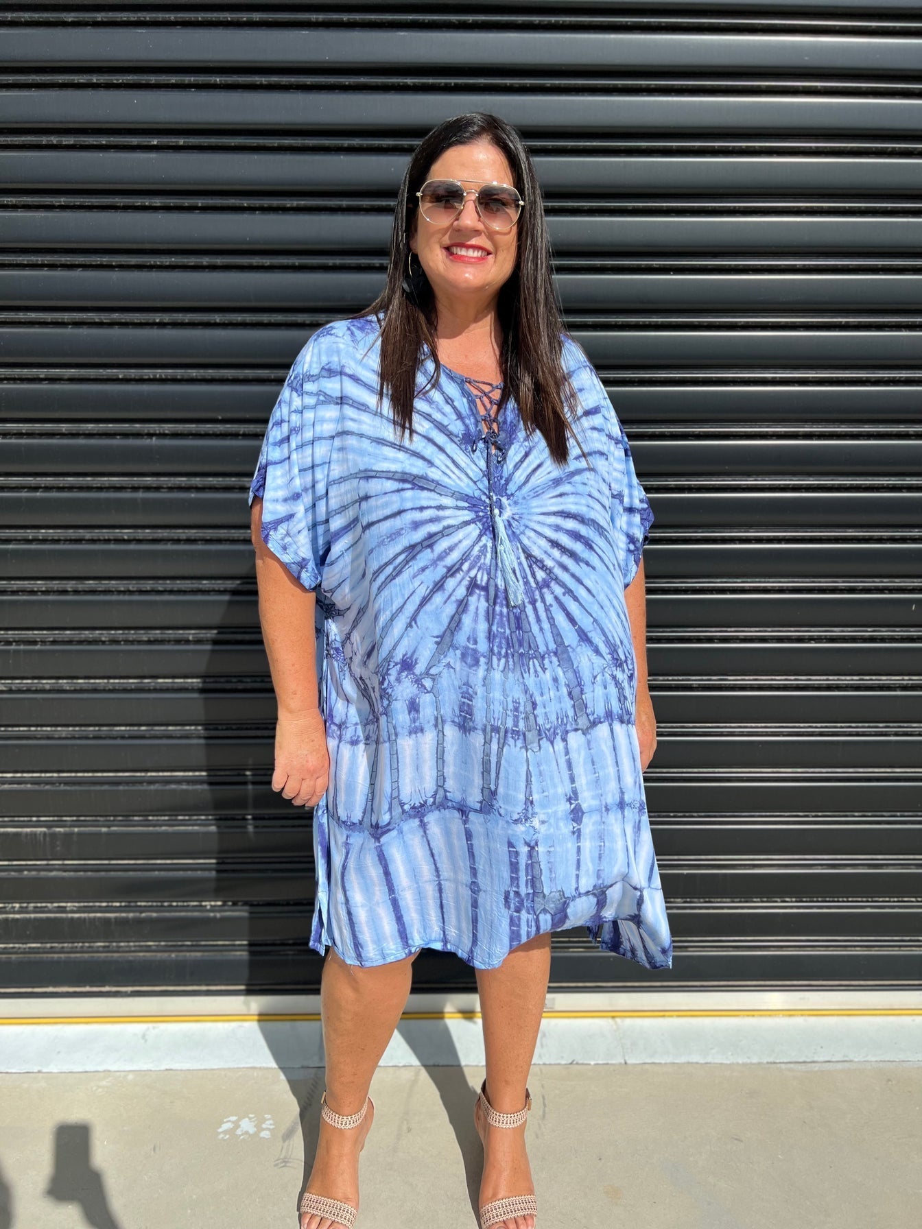 Relaxed Fit Women's Short Sleeve Maxi Dress