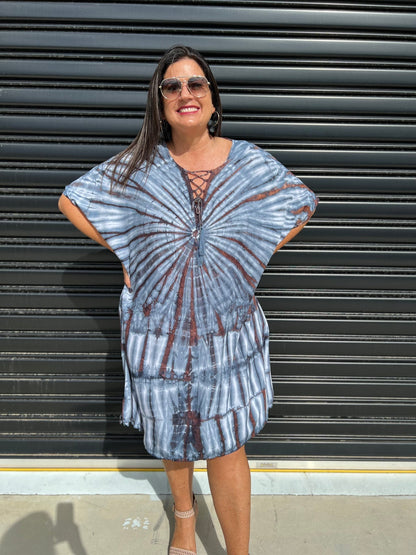 Relaxed Fit Women's Short Sleeve Maxi Dress