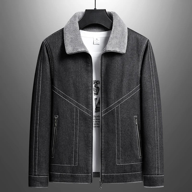 Warm Insulated Jeans Jacket