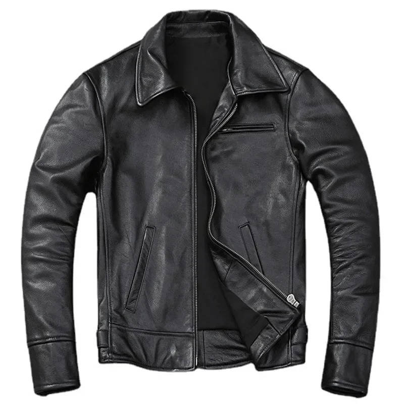 Rugged Vintage Leather Mens Jacket