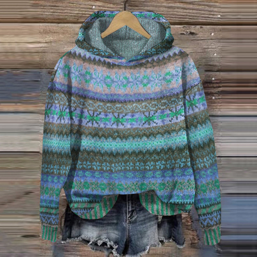 Colorful Graphic Relaxed Fit Hoodie