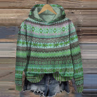 Soft Women's Fair Isle Knit Sweatshirt
