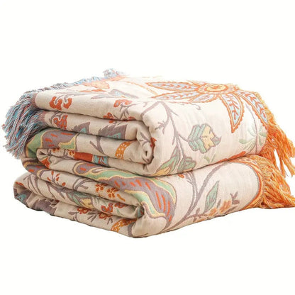 Soft Floral Throw Blanket for Home Decor - Olytrend