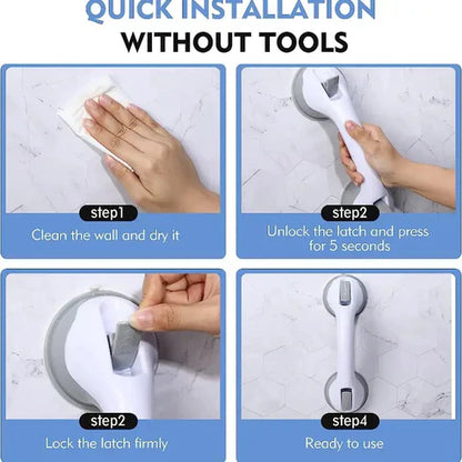 Non Slip Bathroom Handle with Contoured Grip