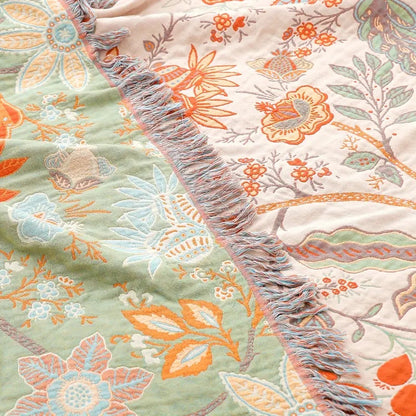 Soft Floral Throw Blanket for Home Decor