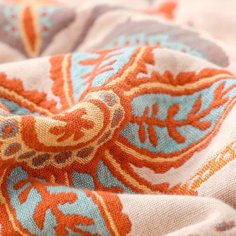 Soft Floral Throw Blanket for Home Decor