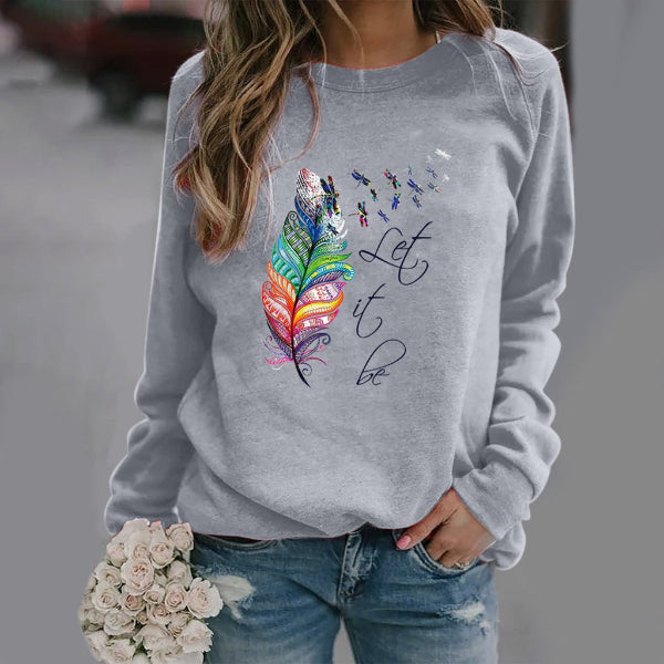 Casual Women's Crew Neck Long Sleeve Sweatshirt