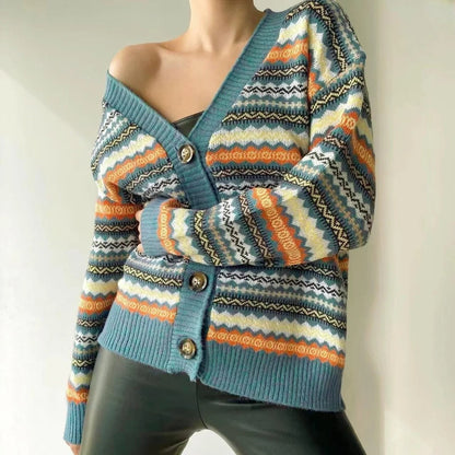 Cozy Women's V-Neck Knit Cardigan Sweater