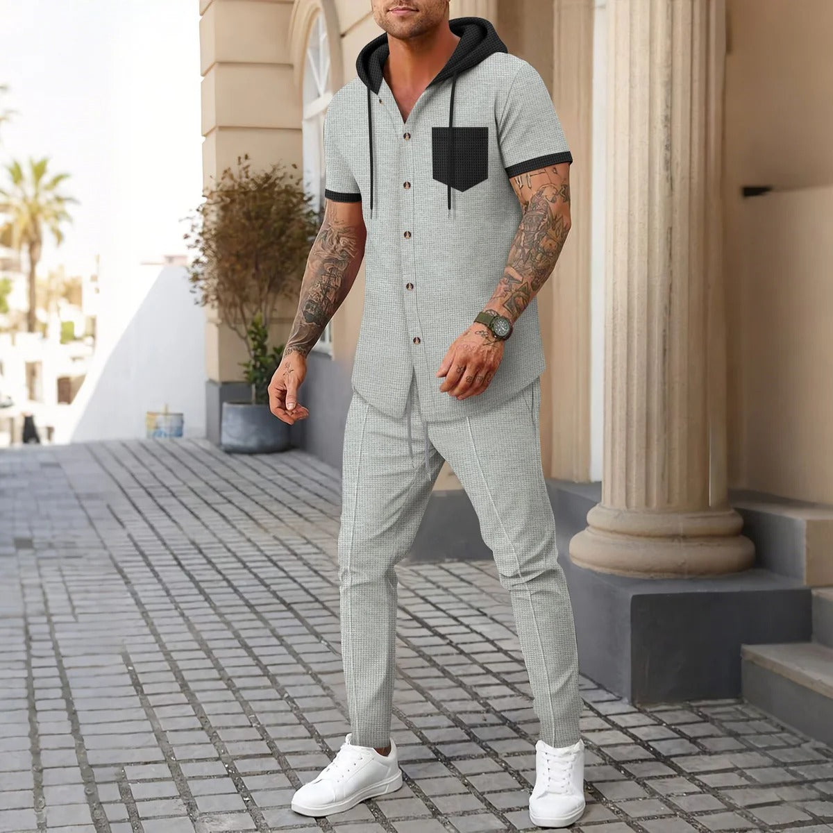 Men's Casual Hoodie Set