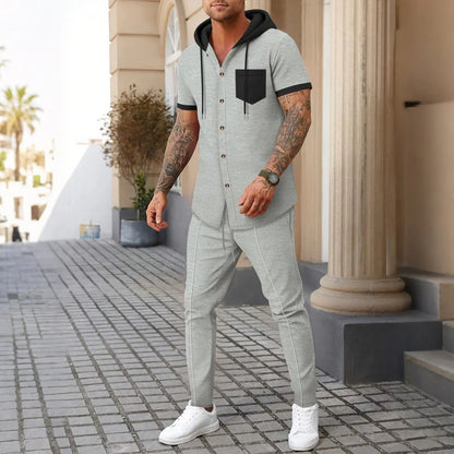 Men's Casual Hoodie Set