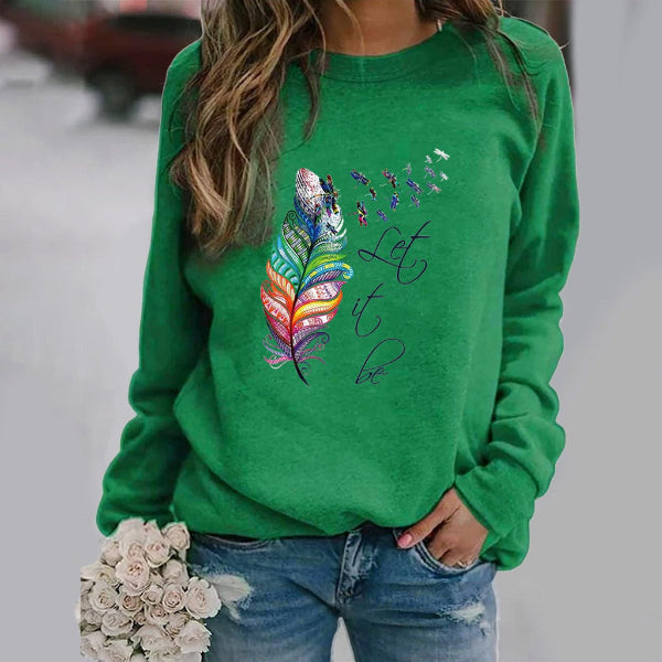 Casual Women's Crew Neck Long Sleeve Sweatshirt
