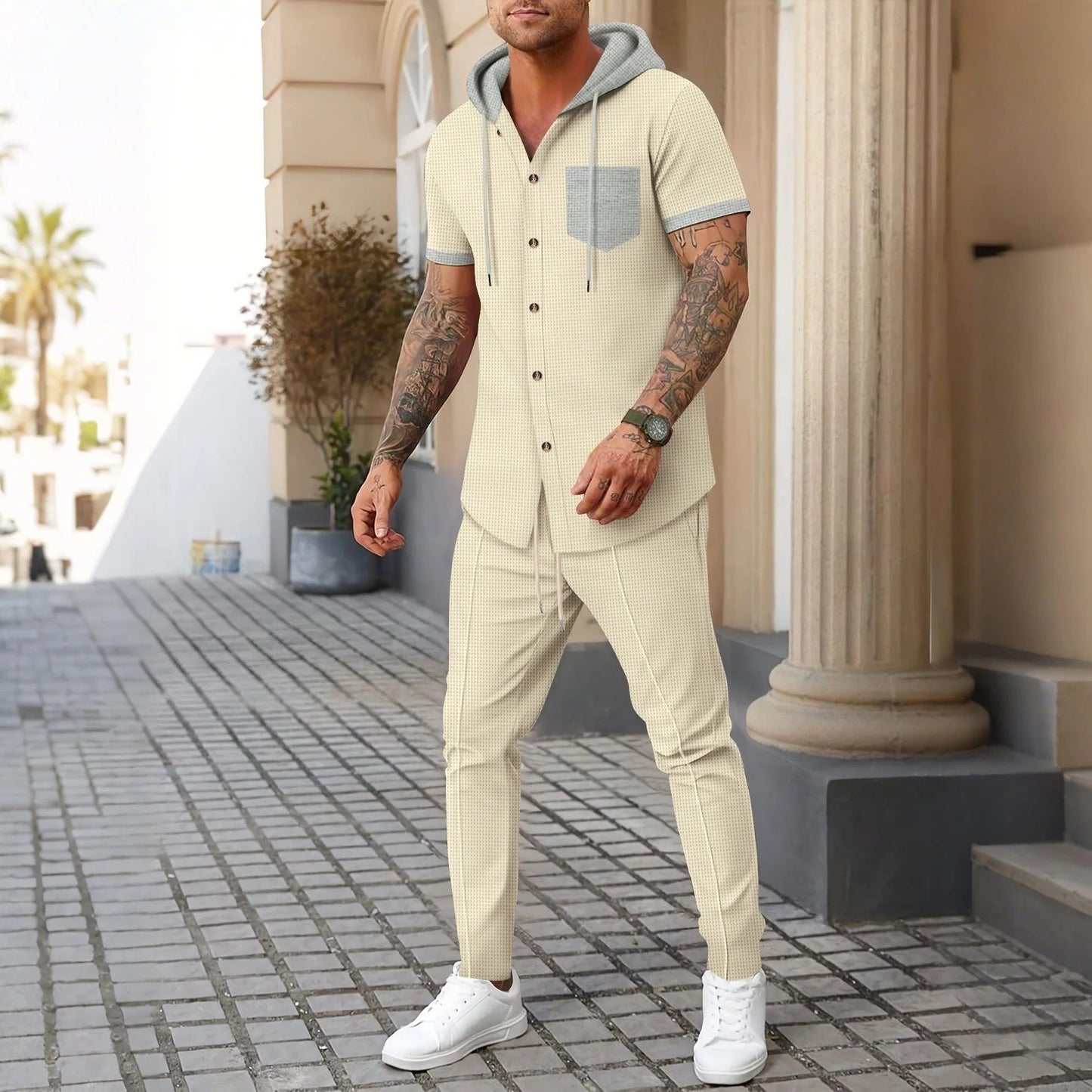 Men's Casual Hoodie Set