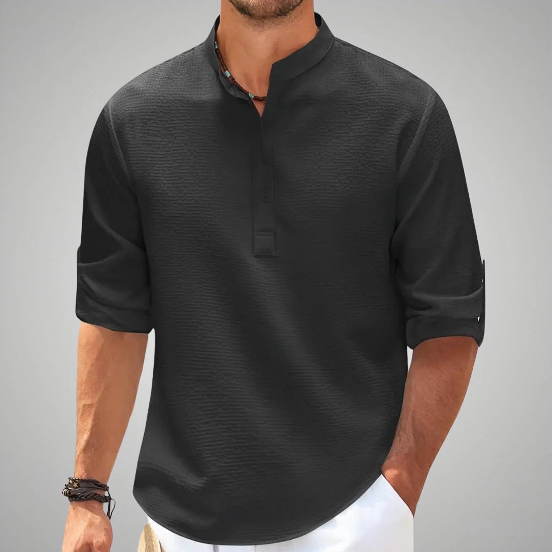 Casual Men's Shirt Loose Fit Breathable 3/4 Sleeve - Nocini