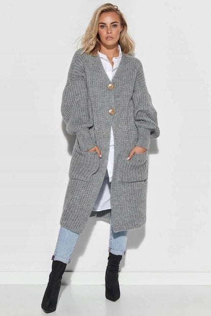 Warm Women's Oversized Long Coat with Big Pockets