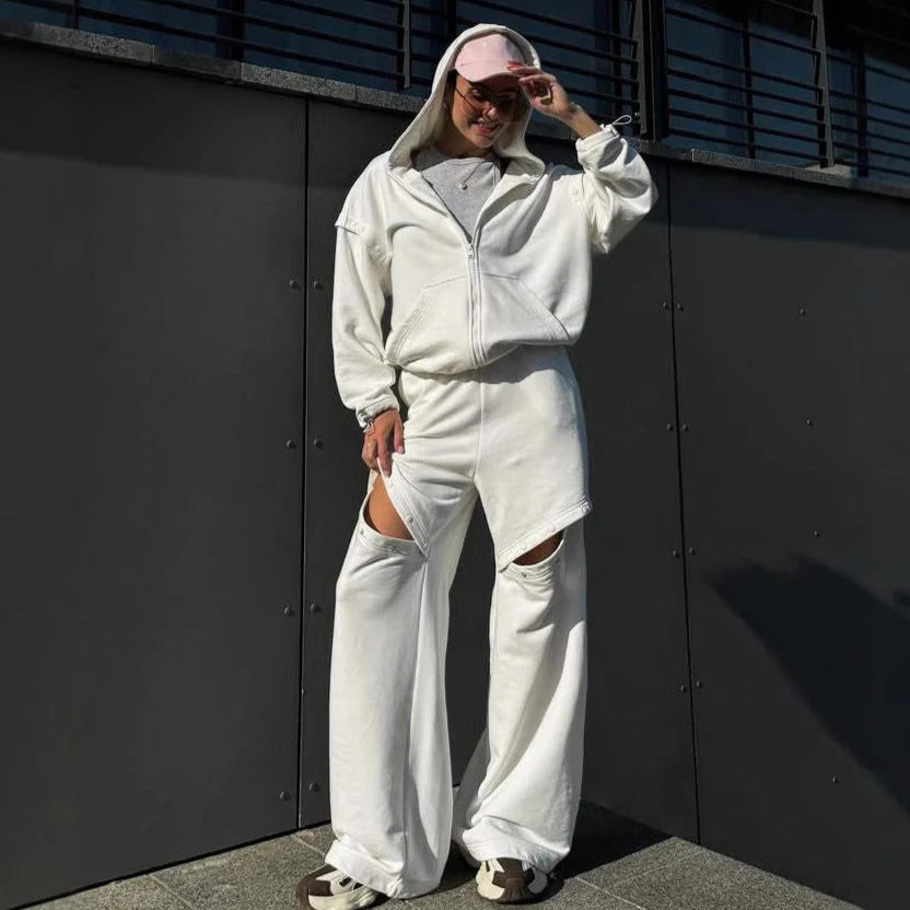 Comfy Women's Lounge Set - Zip Hoodie and Joggers