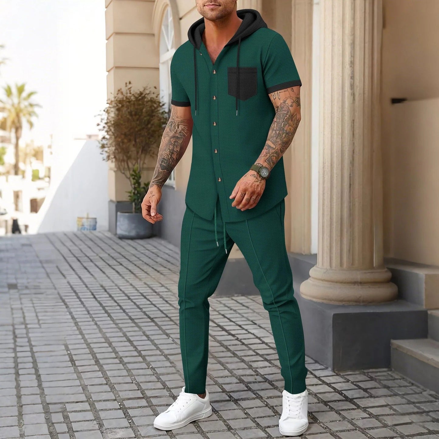 Men's Casual Hoodie Set