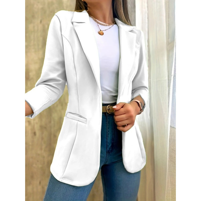Slim Fit Women's Blazer with Classic Pockets