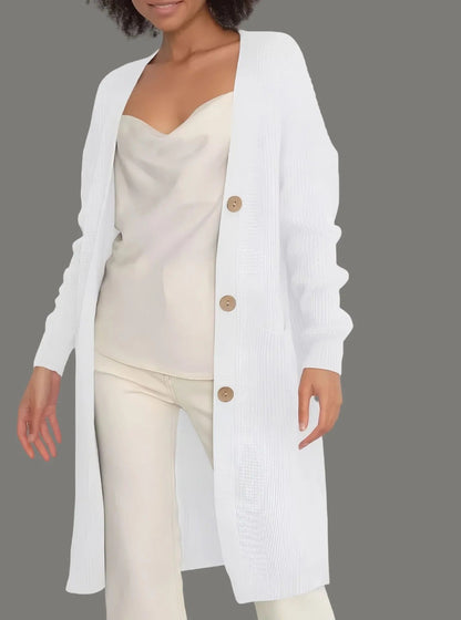 Cozy Women's Long Cardigan with Pockets