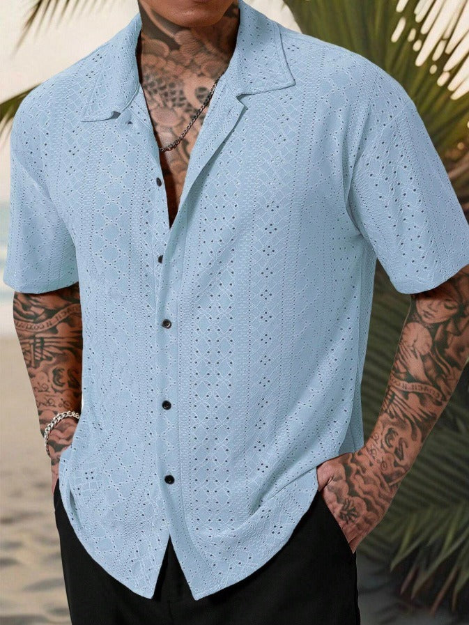 Men's Breathable Lightweight Summer Short Sleeve Shirt - Nocini