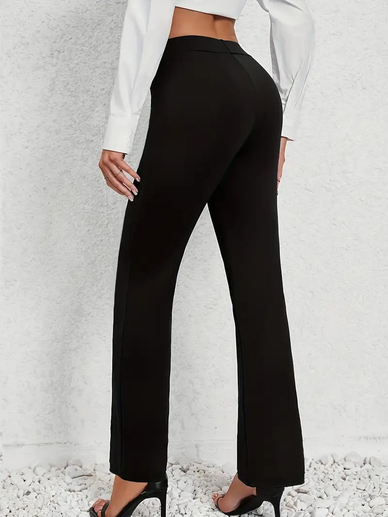 Women's Dark Straight Leg Trousers