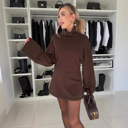 Cozy Women's High Neck Oversized Sweatshirt
