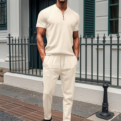 Men's Fitness Tracksuit - Slim Fit Zip Top and Pants