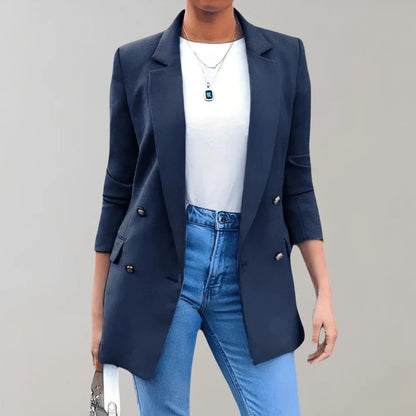 Slim Fit Double Breasted Women's Blazer Jacket