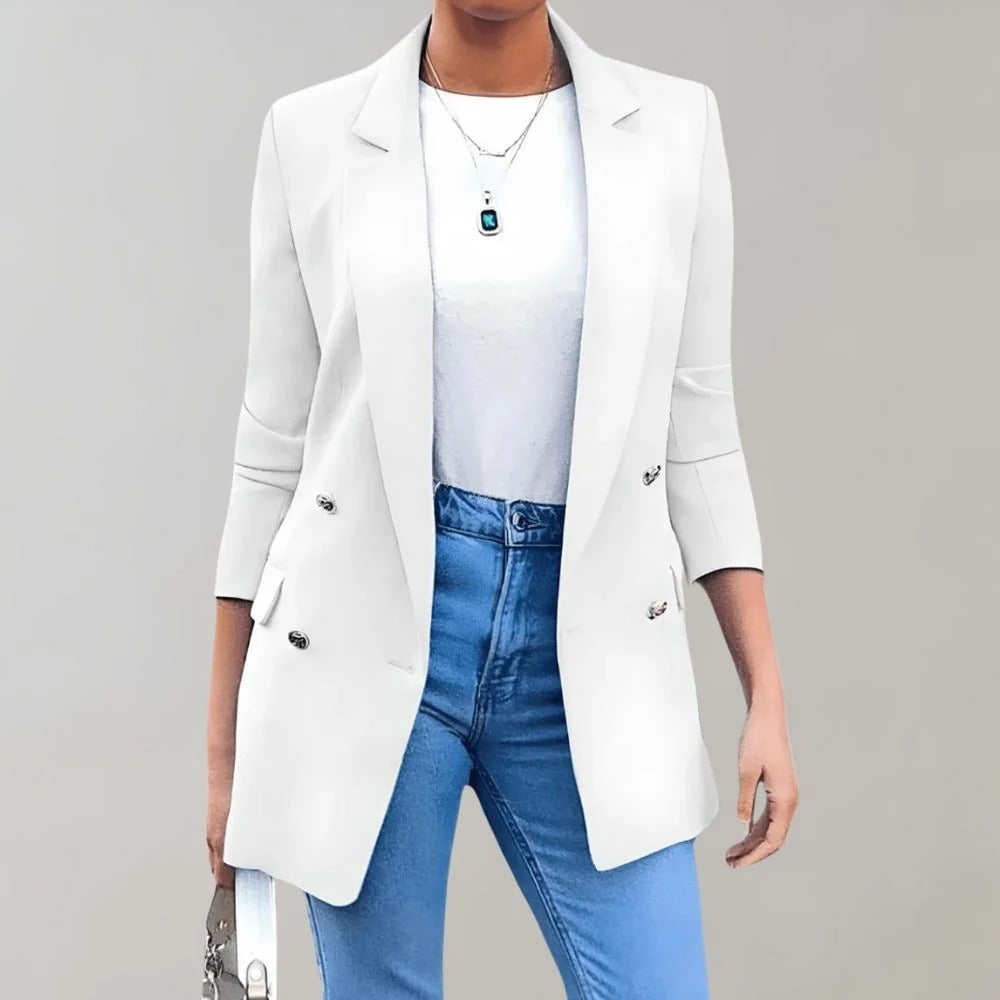 Slim Fit Double Breasted Women's Blazer Jacket