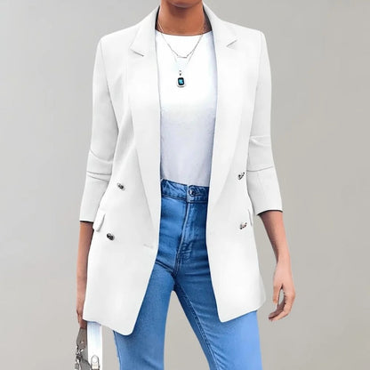 Slim Fit Double Breasted Women's Blazer Jacket