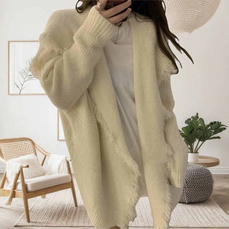 Cozy Women's Open Front Knit Cardigan