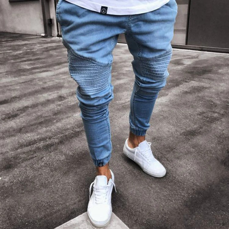 Men's Slim Fit Jogger Pants with Elastic Waist - Nocini
