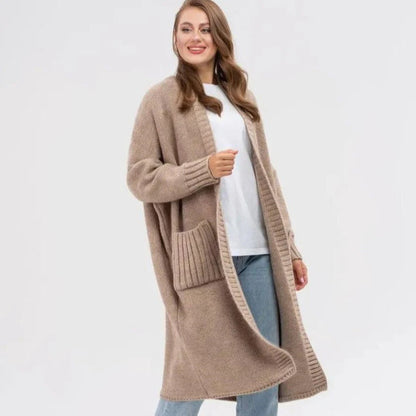 Cozy Women's Long Cardigan with Big Pockets
