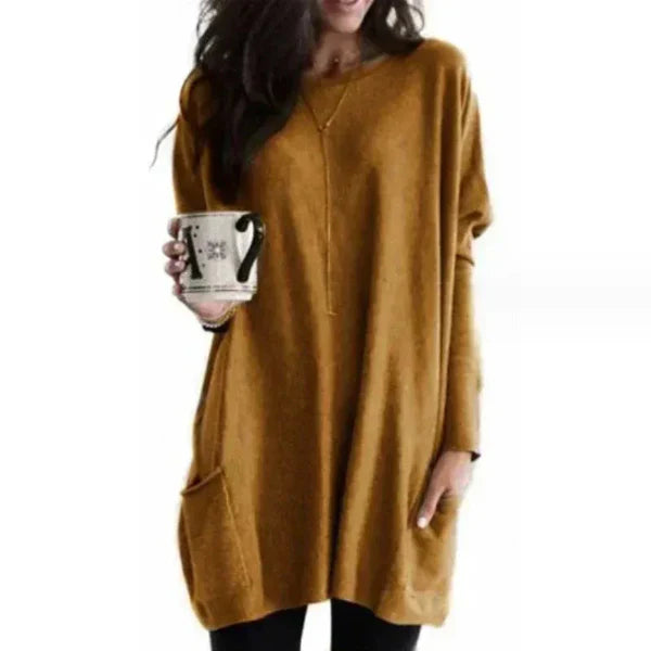 Comfy Women's Sweater Tunic with Pockets