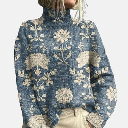 Colorful Print Crew Neck Sweater
