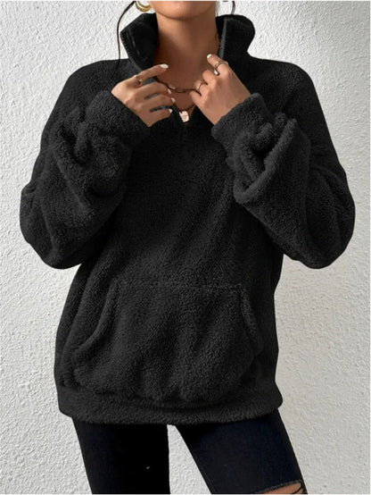 Cozy Fleece Zip Up Hoodie for Women - Nocini