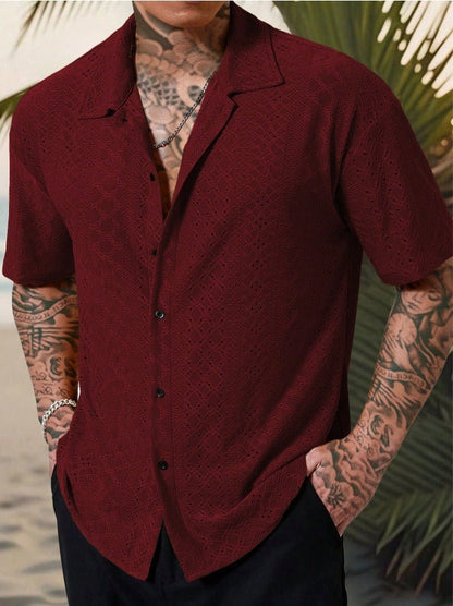 Men's Breathable Lightweight Summer Short Sleeve Shirt
