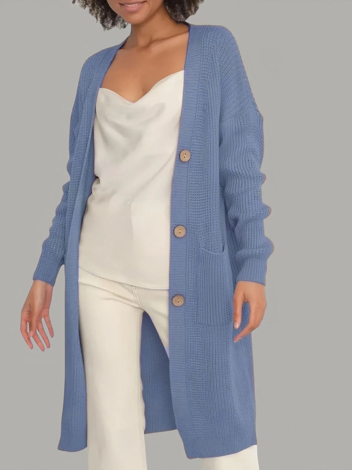 Cozy Women's Long Cardigan with Pockets