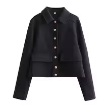 Slim Fit Women's Bomber Jacket with Buttons - Nocini
