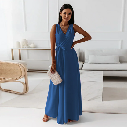 Women's Long V-Neck Summer Dress