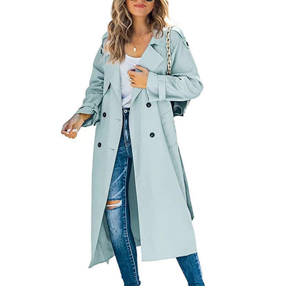 Classic Double Breasted Long Women's Coat