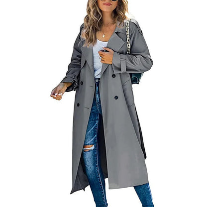 Classic Double Breasted Long Women's Coat