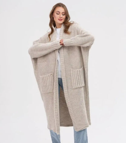 Cozy Women's Long Cardigan with Big Pockets