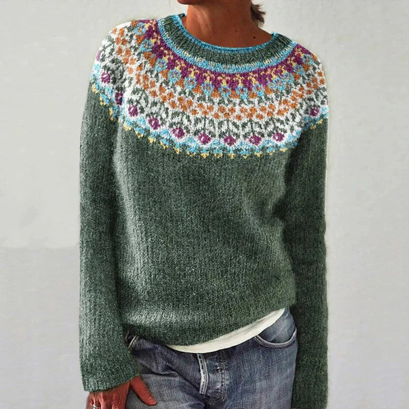 Cozy Women's Wool Crew Neck Sweater - Nocini
