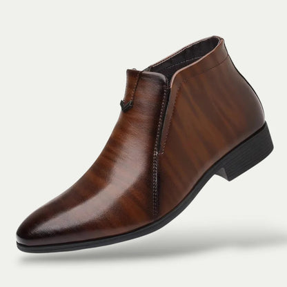 Classic Men's Leather Ankle Boots - Smart Dress Shoes