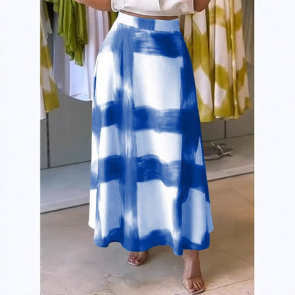 Classic Checkered Midi Skirt for Women