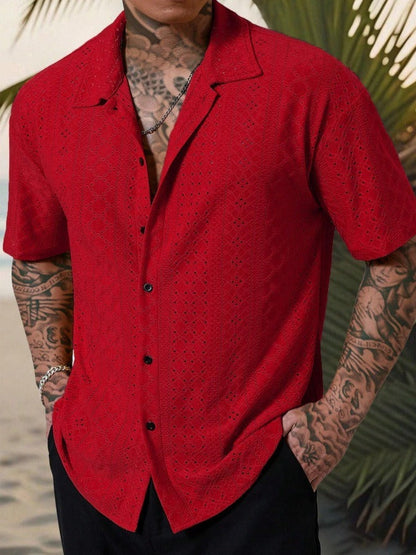 Men's Breathable Lightweight Summer Short Sleeve Shirt