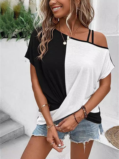 Comfy Casual Off Shoulder Womens Tee Shirt
