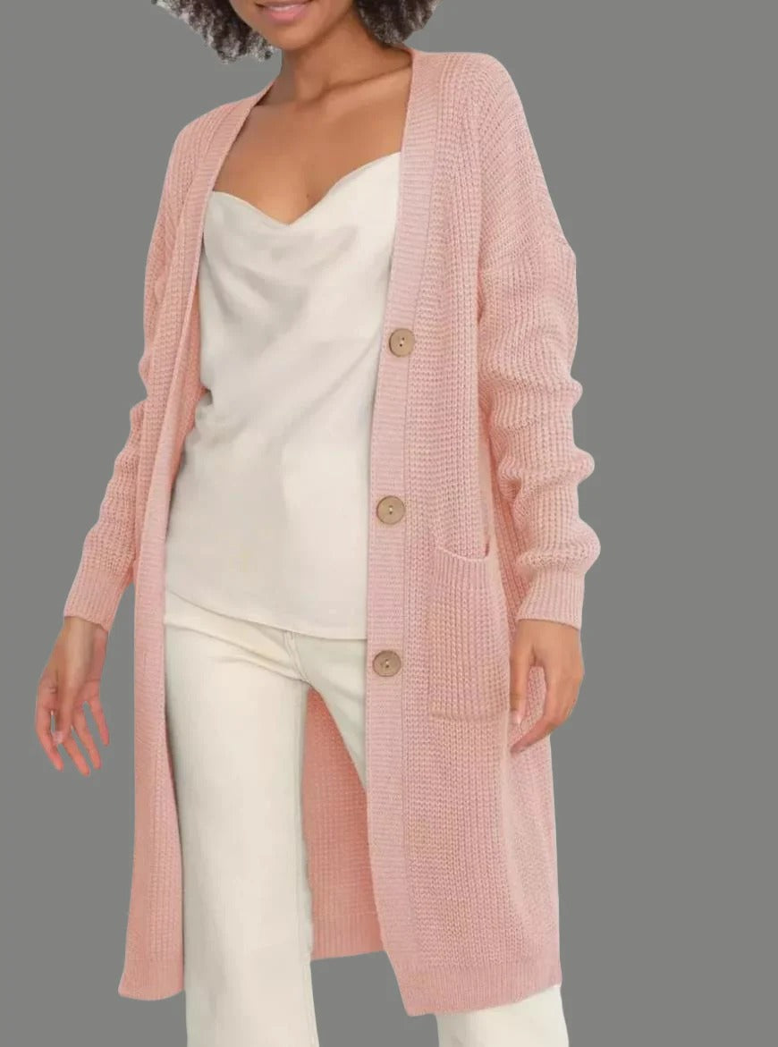 Cozy Women's Long Cardigan with Pockets