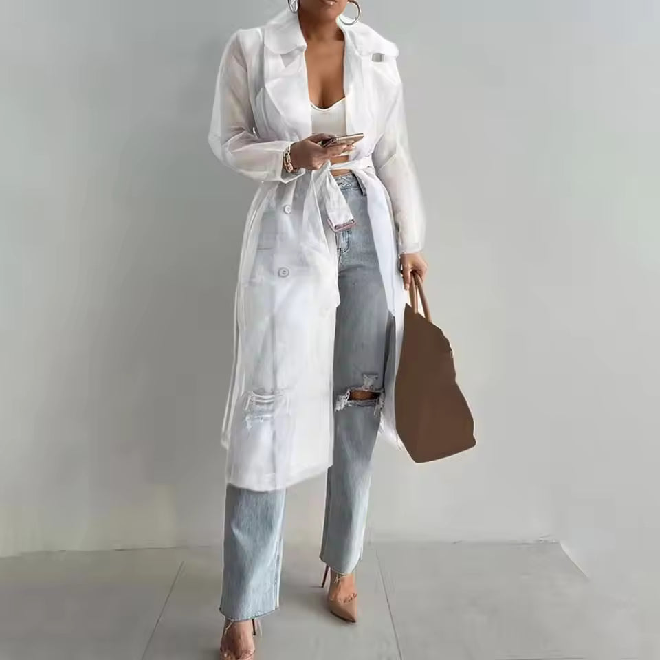 Classic Water Repellent Women's Trench Coat - Nocini